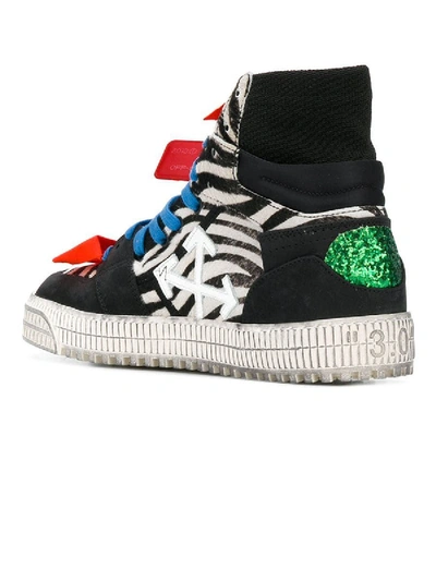 Shop Off-white Off Court 3.0 Hi-top Zebra Print Sneakers