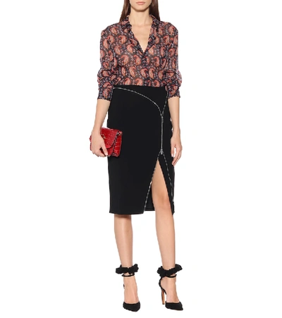 Shop Altuzarra Embellished Midi Skirt In Black