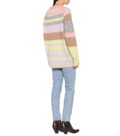 Shop Acne Studios Striped Wool And Mohair Sweater In Multicoloured