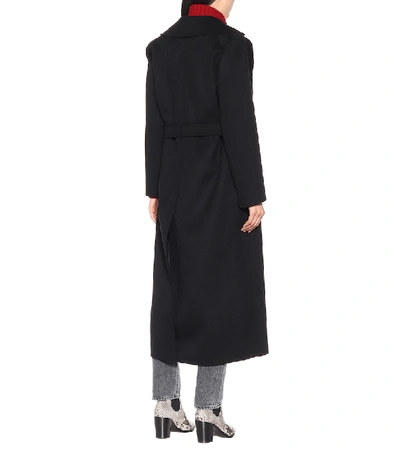 Shop Max Mara Poldo Wool Coat In Black