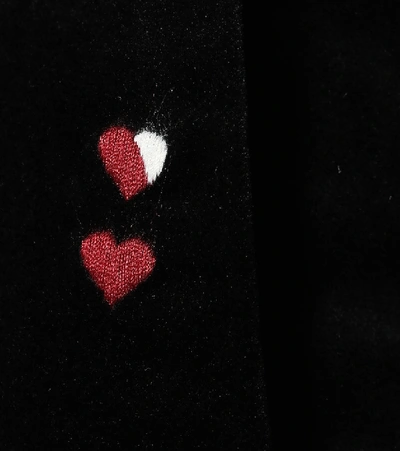 Shop Frame Heart Perfect Velvet Pants In Black