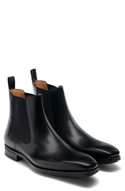 Shop Magnanni Riley Diversa Chelsea Boot In Black Leather