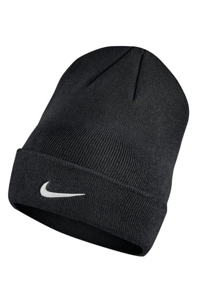 Shop Nike Cuffed Dri-fit Utility Beanie - Black