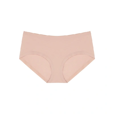 Shop Wolford Contour Seamless Stretch-cotton Briefs In Nude