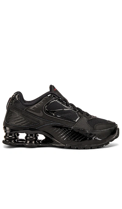 Shop Nike Women's Shox Enigma Trainer In Black & Gym Red
