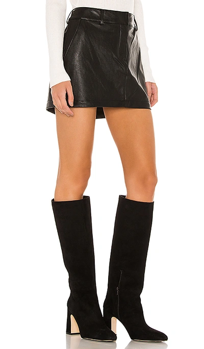 Shop Amanda Uprichard X Revolve Brooklyn Skirt In Black Leather
