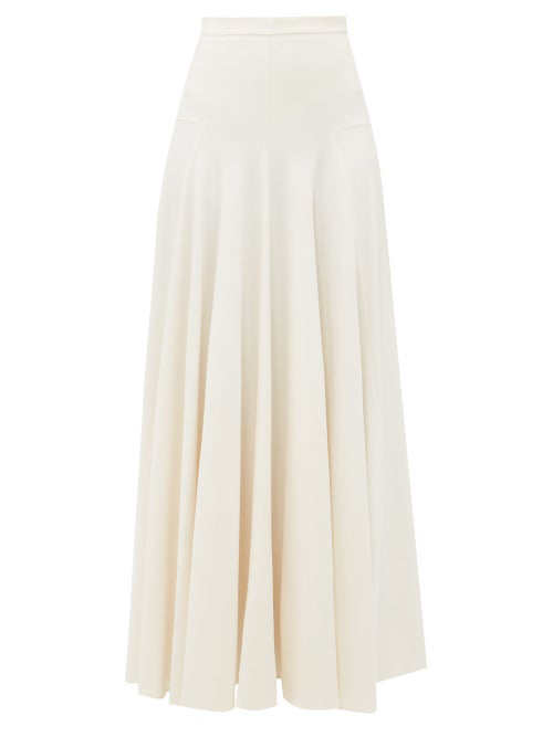 Ryan Roche Side Panelled Skirt In White | ModeSens