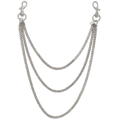 Shop Alyx 1017  9sm Silver Wallet Chain In Gry0002