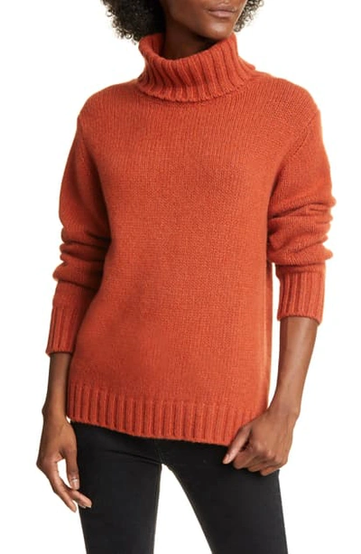 Shop Allude Cashmere Turtleneck Sweater In Red