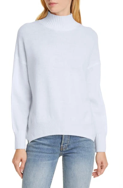 Shop Allude Mock Neck Cashmere Sweater In Blue