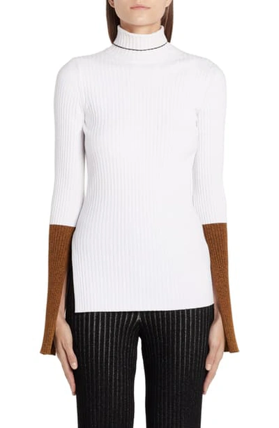 Shop Moncler X 2 1952 Rib Turtleneck Sweater In White