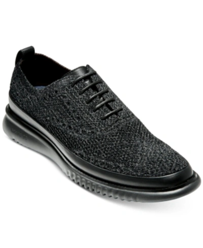 Shop Cole Haan 2.zerogrand Stitchlite Oxfords Men's Shoes In Black Speckle