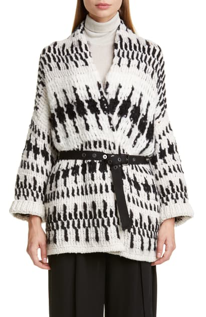 NORDIC BELTED CASHMERE BLEND CARDIGAN NORDIC BELTED CASHMERE BLEND CARDIGAN