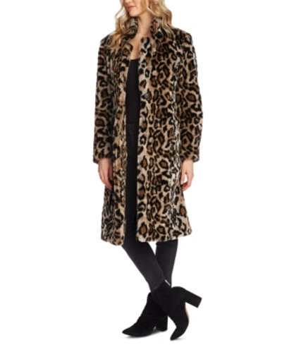 Shop Vince Camuto Faux-fur Coat In Leopard