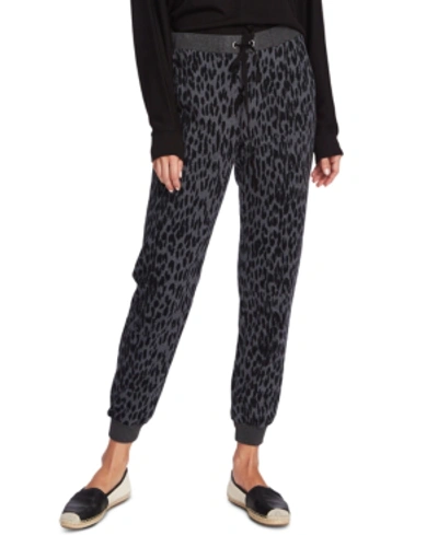 Shop Vince Camuto Animal Notes Cotton French Terry Jogger Pants In Leopard