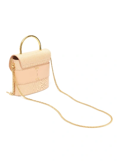 Shop Chloé Abylock' Lizard Embossed Leather Handle Bag In Pink
