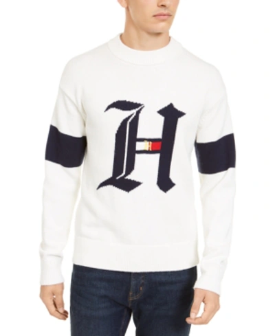 Tommy Hilfiger Men's Lewis Hamilton Oversized Logo Sweater In Snow White |  ModeSens