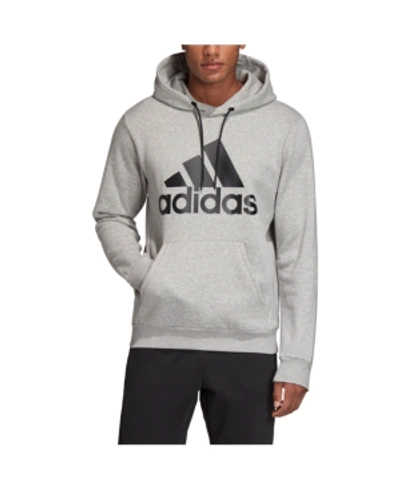 Shop Adidas Originals Men's Badge Of Sport Pullover Hoodie In Medium Grey