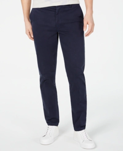 Shop Dkny Men's Bedford Slim-straight Fit Performance Stretch Sateen Pants In Dark Denim