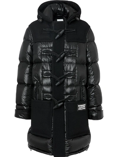 Shop Burberry This Hooded Duffle Coat In Black