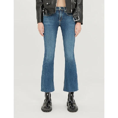 Shop Rag & Bone Crop High-rise Flared Jeans In Paz