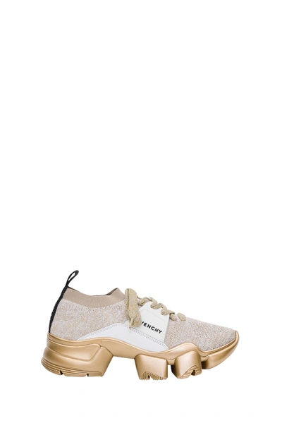 Shop Givenchy Jaw Knitted Sneaker In Oro