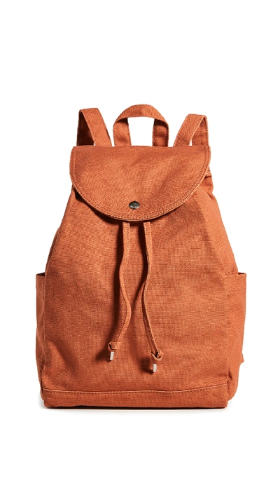 Shop Baggu Drawstring Backpack In Umber