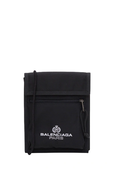 Shop Balenciaga Explorer Crossbody Bag In Nero