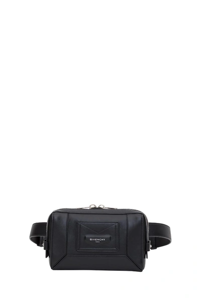 Shop Givenchy Leather Belt Bag In Nero