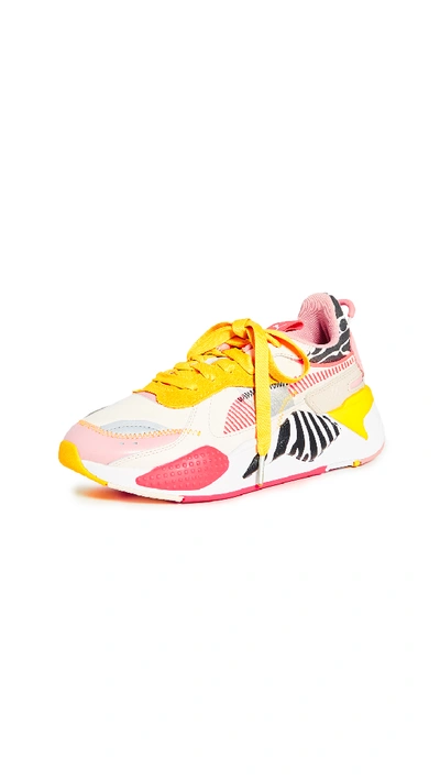 Shop Puma Rs-x Unexpected Mixes Sneakers In Pastel/bridal Rose/sulphur