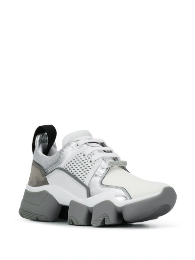 Shop Givenchy Jaw Low Leather Sneakers In White