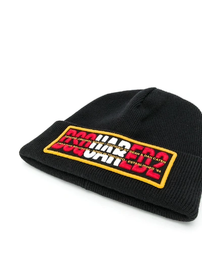 Shop Dsquared2 Wool Hat With Patch And Logo In Black