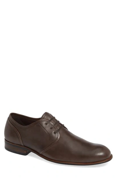 Shop John Varvatos Star Usa Seagher Plain Toe Derby In Wood Brown