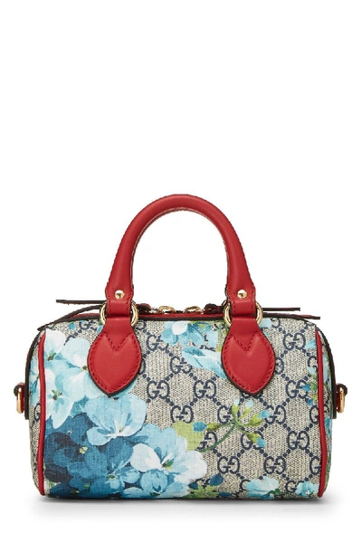 Shop Gucci Red Gg Blooms Supreme Canvas Boston Bag Mini