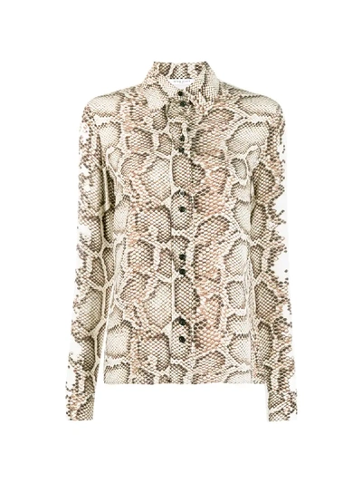 Shop Givenchy Snakeskin Printed Shirt In Neutrals