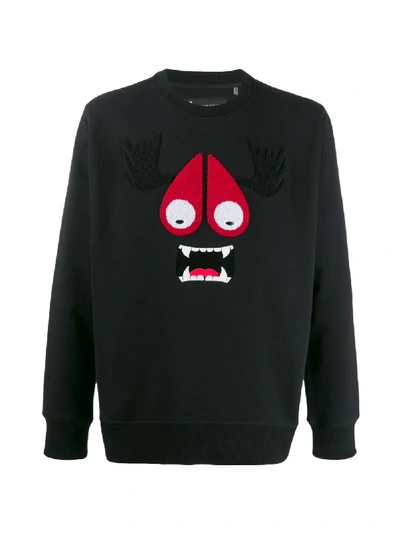 Shop Moose Knuckles Cartoon Print Sweatshirt In Black