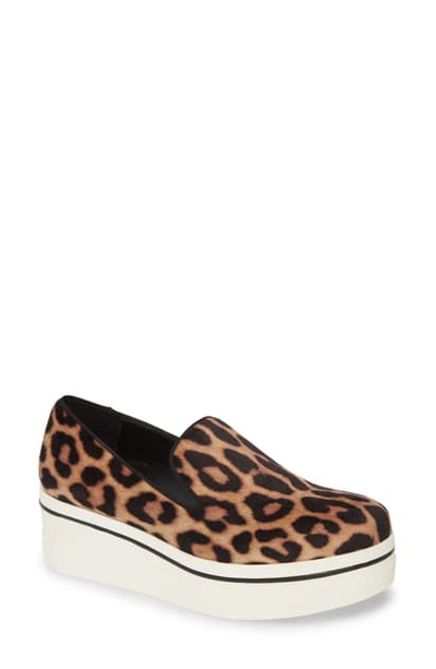 Shop Stella Mccartney Binx Logo Platform Slip-on Sneaker In Leopard