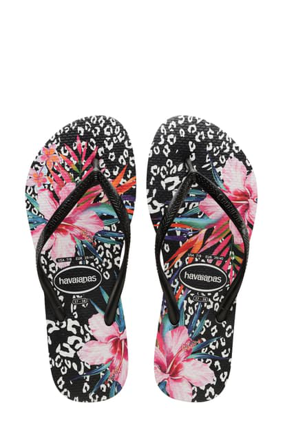 havaianas slim floral flip flops