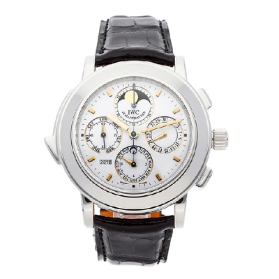 Pre-owned Iwc Schaffhausen Grande Complication Minute Repeater Perpetual Calendar Limited Edition Iw3770-03 In Platinum