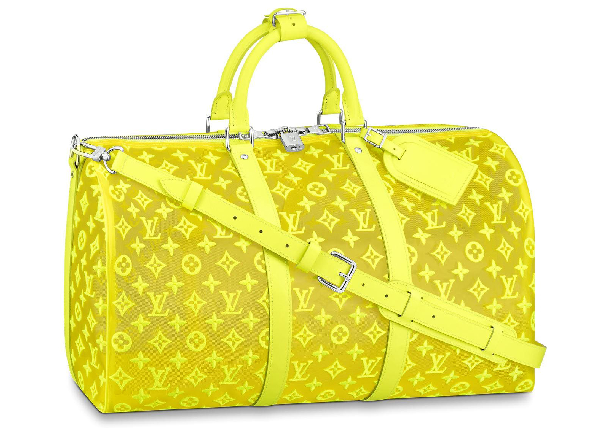 Pre-Owned Louis Vuitton Keepall Bandouliere Monogram Mesh 50 Yellow |  ModeSens