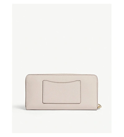 Shop Michael Michael Kors Jet Set Leather Continental Wallet In Soft Pink