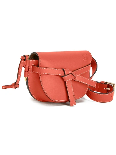 Shop Loewe Gate Belt Bag Leather Vermillion