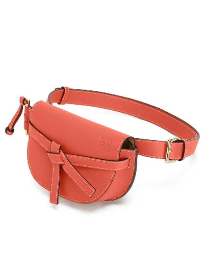 Shop Loewe Gate Belt Bag Leather Vermillion