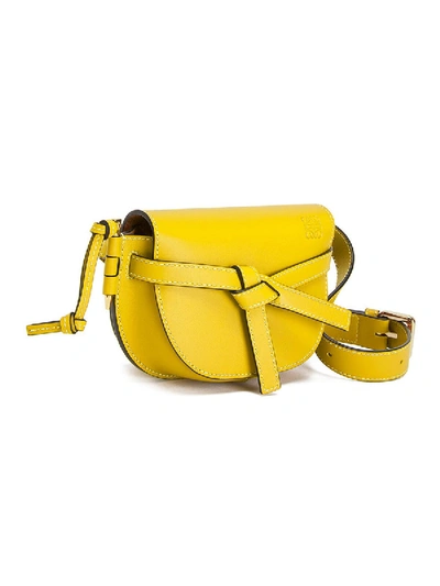 Shop Loewe Gate Belt Bag Leather Yellow