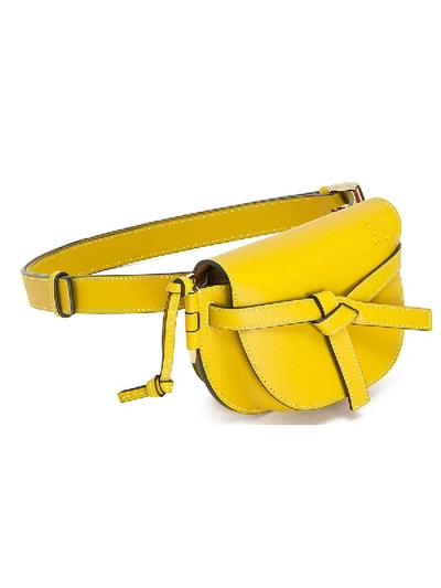 Shop Loewe Gate Belt Bag Leather Yellow