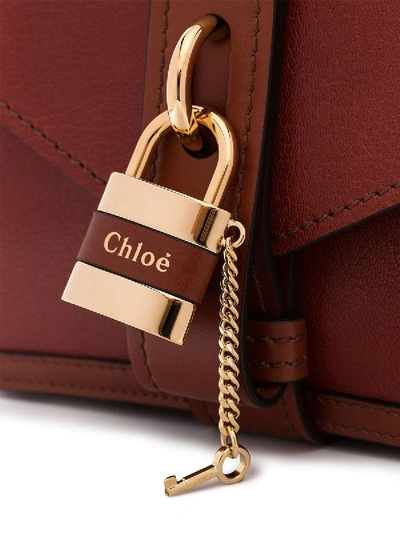 Shop Chloé Aby Chain Shoulder Bag Sepia Brown