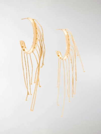 Shop Jil Sander Multi Lines Earrings In Gold