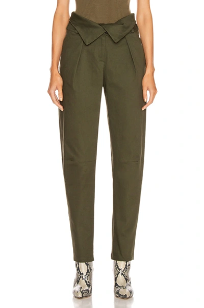 Shop The Range Petite Corduroy Fold Over Pant In Deep Woods