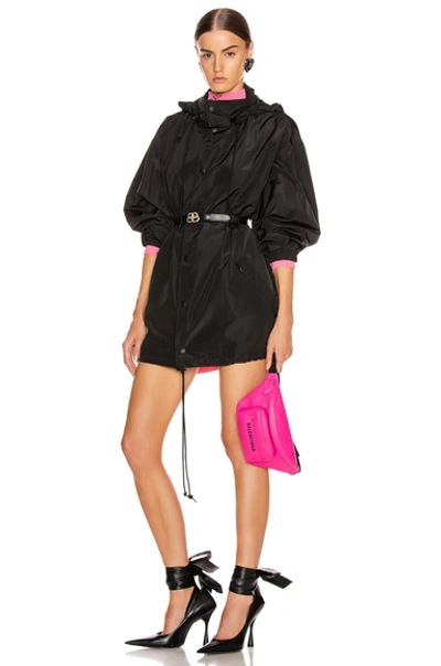 Shop Balenciaga Xs Everyday Belt Bag In Fuchsia,black In Acid Fuchsia & Black