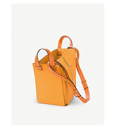 Shop Loewe Hammock Small Leather Shoulder Bag In Apricot/orange